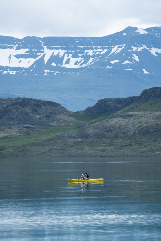 Kayak de mer, activité en été en Islande